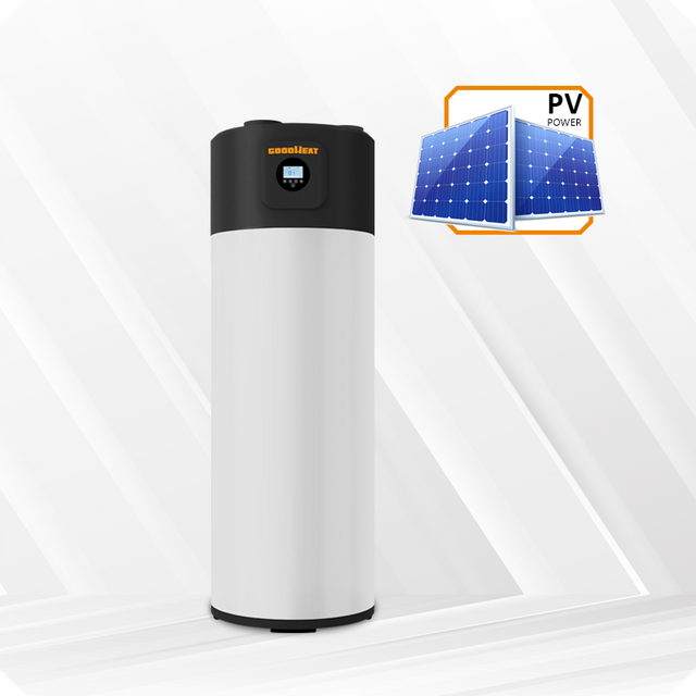 R290 Calentador de agua de bomba de calor con energía fotovoltaica (descarga superior)